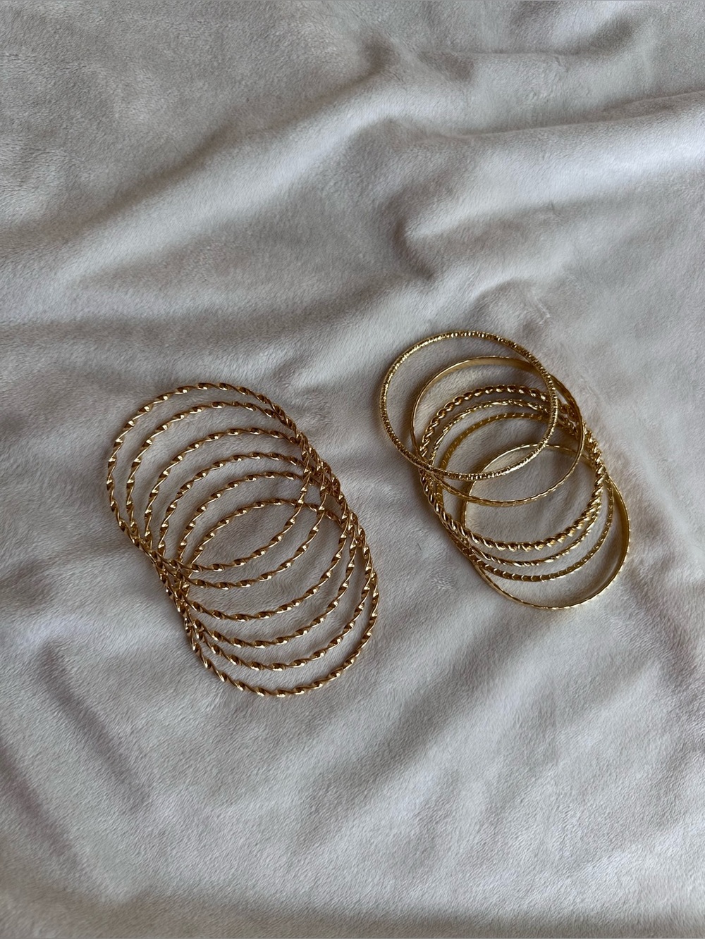Gold Twist Bangle Bracelet Set - Women Jewelry